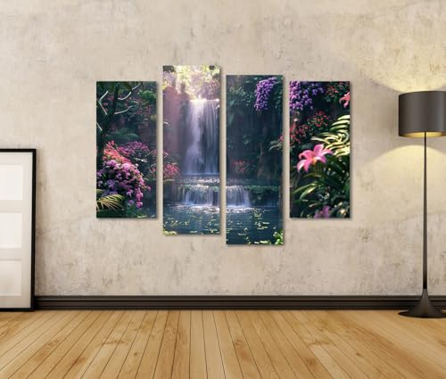 Tableau sur toile cascade prestigieuse image murale salon chic - 2