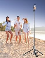 179cm Handy Stativ für Smartphone, Stabil und Tragbar Aluminium Selfie Stick Stativ, Handystativhalter mit Fernauslöser Kompatibel iPhone/Galaxy/Huawei/Camera, Perfekt für Selfies/Videoaufnahmen – Ansicht 8