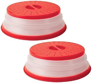 Collapsible Microwave Plate Cover Microwave cover for Food,Dishwasher Safe,BPA Free,10.5 Inch,2 Pack