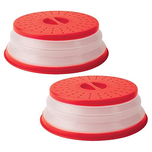 Collapsible Microwave Plate Cover Microwave cover for Food,Dishwasher Safe,BPA Free,10.5 Inch,2 Pack