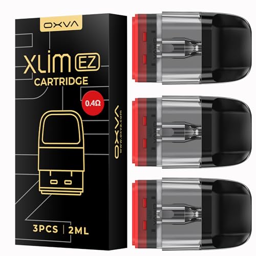 Oxva Xlim EZ Pods [0.4 XL] Compatible with Oxva Xlim Pro 3 - Xlim Pro 2 Pods - Xlim 3 Ultra Vape Kit - Xlim SE Pods Xlim Go Replacement Pods Cartridge Works with Xlim Series Except Xlim C No Nicotine