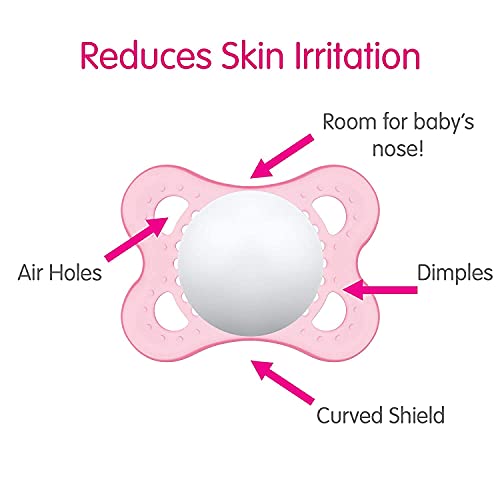 Image of MAM Original Day & Night Baby Pacifier, Nipple Shape Helps Promote Healthy Oral Development, Glows in The Dark, 0-6 Months, Unisex Baby. 2 Count