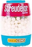 Decocino Essbare Perlen zum Dekorieren von Kuchen und Cupcakes, Weiß