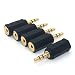ZRAMO® TH186 5Pcs 3.5mm Male to 2.5mm Female Audio Adapter Converter Headphone Earphone Headset