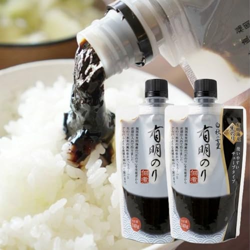 朝ごはん本舗 海苔の佃煮 チューブ入 [ のり 佃煮 【 ごはんのお供に 】国産 有明海産 朝食 お弁当 ] 140g×2袋 メール便（Amazon）