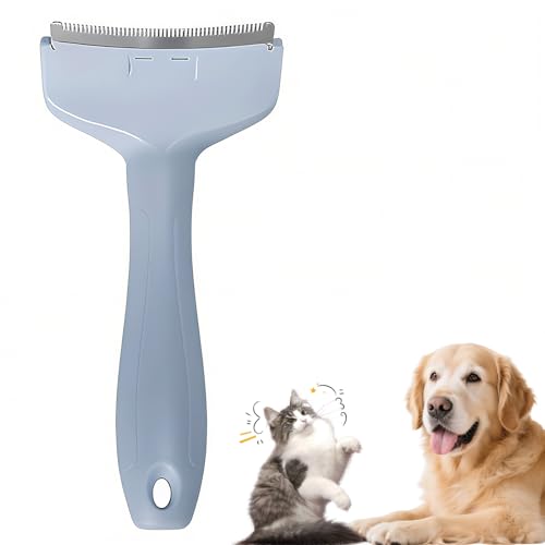 Blue Cat Brush for Cats, Dog Grooming Brush Cat Comb V-Tooth Design for Celery Pets Effective Fur Removal Suitable for Dogs and Cats Ideal for Daily Pet Grooming