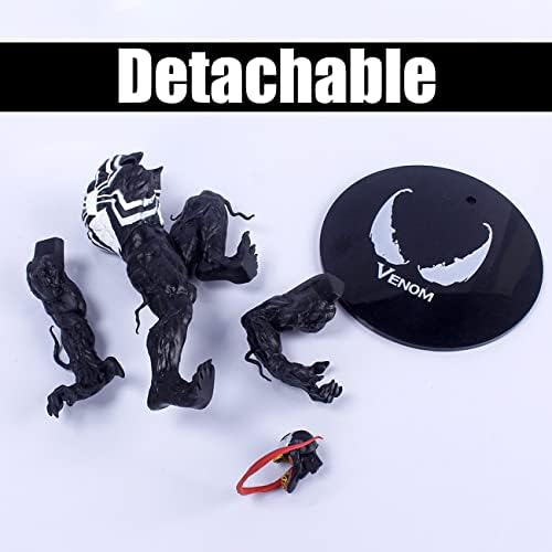 BSNRDX Venom Figure, Marvel Titan Hero Series Deluxe Venom Toy 21-cm Flexible Figure, Collectible Model Statue Toys PVC Figures Desktop Ornaments for Children Aged 6 and Up