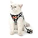 Ranphy Cat Harness and Leash for Walking Escape Proof Polka Dot Kitten Harness Girl Adjustable Step in Small Dog Harness Skirt No Pull Choke Soft Mesh Quick Release Safety Walking Vest Pink M