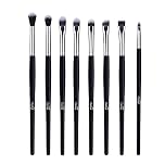 MSQ Eye Makeup Brush Set 8pcs Eyeshadow Makeup Brushes Concealer Brush Liquid Cream Blending Brush Set with Premium Wooden Handles