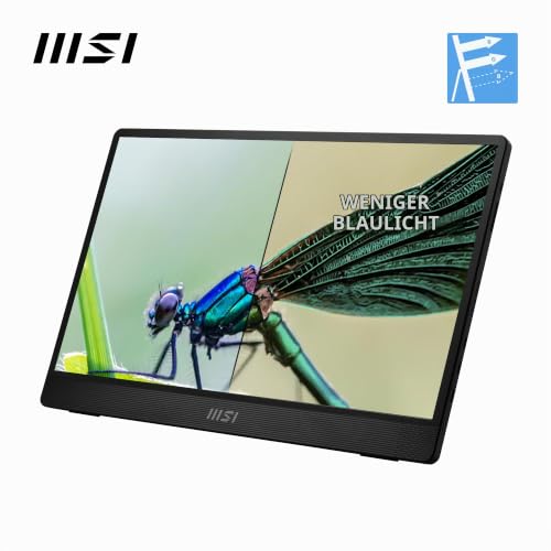 MSI PRO MP161 E2U 15,6 Zoll Full HD Portabler Monitor - 1920x1080 IPS, 60Hz, augenschonend, für PC, Laptop, Mobil, Lautsprecher… – Ansicht 5