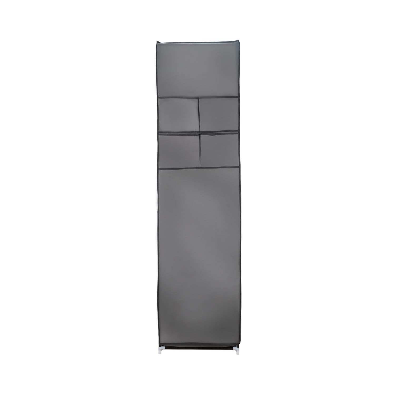 THINIA HOME Armario Ropero de Tela MAX Gris 128x45x169cm