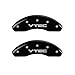 MGP Caliper Covers 20209FVTCMB Matte Black Powder Coat Finish Front Caliper Cover, Set of 2 (Vtec, Silver Characters, Engraved)