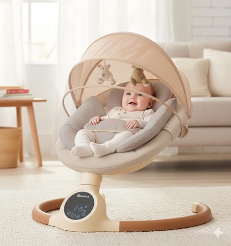 BEBE2LUXE Alpha : Balancelle bebe/Transat bebe électrique (beige)