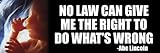 No Law Can Give Me The Right to Do What's Wrong Bumper Sticker (pro Life Baby Child Lincoln)