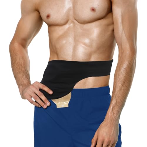 Ostomy Belt | Adjustable Ostomy Bag Cover | Discreet Stealth Ileostomy and Stoma and Colostomy Bag Support for Men & Women | Soft, Stretchable Ostomy Support Belt with Inner Pocket - M