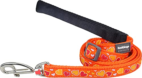 Red Dingo Pet Leash, Breezy Love Orange, 15mm