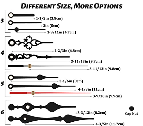 Stflybro 2 Non Ticking Clock Movements With 6 Pack Different Size Clock Hands, Diy Repair Parts Replacement, Battery Operated #TOP2