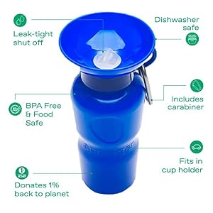 Springer Dog Water Bottle | Portable Travel Water Bottle Dispenser for Dogs | Dog Gift Seen on Oprah's Favorite Things, Shark Tank | Leak-Proof Bottles Fill Bowl with Water | BPA-Free 22oz Indigo Springer Dog Water Bottle Portable Travel Water Bottle Dispenser for Dogs Dog Gift Seen on Oprahs Favorite Things Shark Tank Leak Proof Bottles Fill Bowl with Water BPA Free 22oz Indigo