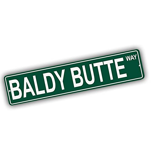 Brotherhood Aluminum Street Sign for Baldy Butte - Wyoming Man Cave Decor