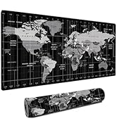 Dyazo Large World Map Anti-Slip Extended Desk Mat| Mouse Pad | Water Resistant Mat for Laptop| Co...