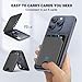 QYQBOON Mag-Safe Wallet Magnetic Wallet for Phone Lightweight Magnetic Phone Pouch Stand Adjustable Leather Mag-Safe Card Holder for iPhone 17/16/15/14/13/12 Series, Not for iPhone 13/12 Mini (Black)