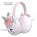 Gifts Treat Girls Unicorn Earmuffs Kids Plush Winter Outdoor Rainbow Adjustable Ear Warmers(Pink, M)