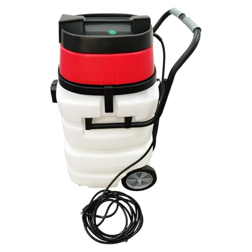 HQHAOTWU Portable 24 Gallon Industrial Wet/Dry Vacuum Cleaner Commercial Water Suction Machine 110V 2-Motors