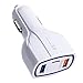 Produktbild QC3.0 USB Auto Ladegerät Dual USB + Typ C Schnellladung Für Handy Tablet PC PDA 12-32 V (Color : White)