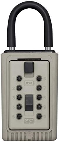 Kidde AccessPoint 001404 KeySafe 3-Key Portable Push Button Key Safe Box, Clay