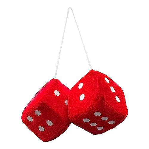 Dados Difusos para Carro, Pingente de dado do espelho traseiro automático, Amuleto decorativo pequen