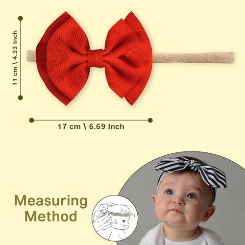 Image of POLKA TOTS Baby Hairbands for Kids Girl | Cute Stretchable Hair Bands for Baby Girls | Kids Hair Accessories | Elastic Infant Hairband | Toddler Hair Clips (Pack of 3)