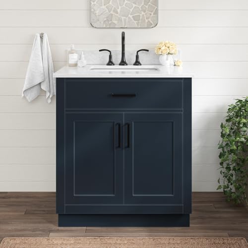 ARIEL Hepburn 31 Inch Bathroom Vanity with Sink, Blue Bathroom