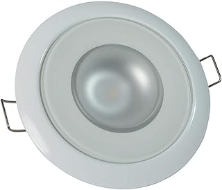 Lumitec Mirage - Flush Mount Down Light - Glass Finish/White Bezel - 2-Color White/Blue Dimming