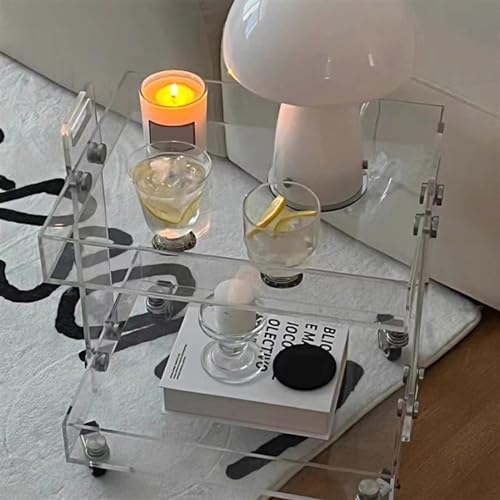 Table d'appoint en acrylique transparent pour petit espace et salon - 7