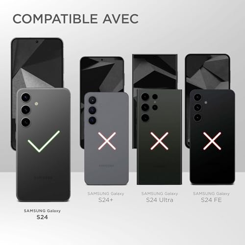 Coque Samsung S24 silicone double couche bleu clair mat ONEFLOW protection souple