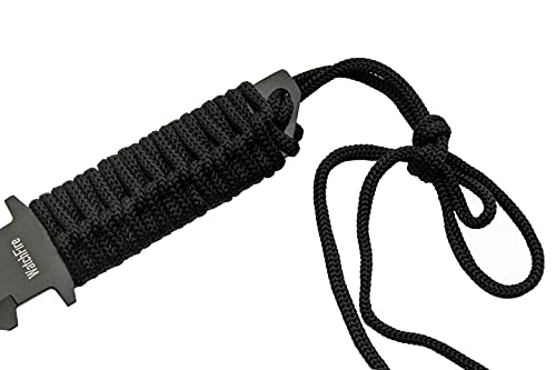 Szco Supplies 11” Nylon Wrapped Tanto Blade Survivor Knife With Fire Starter And Sheath, Black, (211551) #TOP3