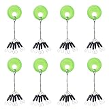 EUPHENG 600Pcs Fishing Rubber Bobber Stops, 6 in 1 Float Sinker Stopper, Bobber Stoppers for Fishing Line Oval Shape Column Shape Size L,M,S Available