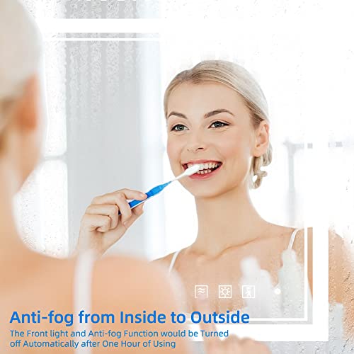 Gmhehly Led Bathroom Mirror With Lights, 60X28 Inch Led Backlit + Front Lighted Bathroom Smart Mirror For Vanity With High Lume, Anti-Fog And Dimmable Light #TOP3