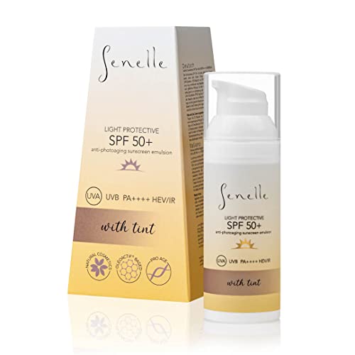 Senelle - Lekki Ochronny Krem SPF 50+ z Pigmentem | UVA | UVB | PA++++ | Ochrona przed HEV & IR |...