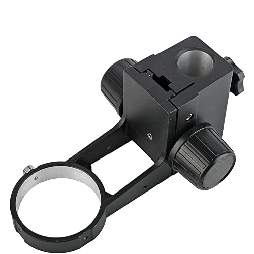 Microscope Black Stereo Microscope Focusing Bracket Column 32mm Lens Aperture 76mm Microscope Focusing Bracket
