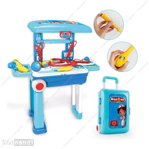 Image of Kids Mandi Playset Suitcase Workbench - Multicolor Toy Set for Kids, Portable Play Kitchen, Educational Role Play, Creative Building Blocks, Fun Activity Set, for Boys and Girls