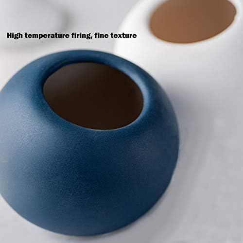 Miniatura 6 de Myconvoy Maceta de cerámica para plantas, maceta de interior de 4 pulgadas con soporte de metal dorado para hierbas, orquídeas, cactus, suculentas,