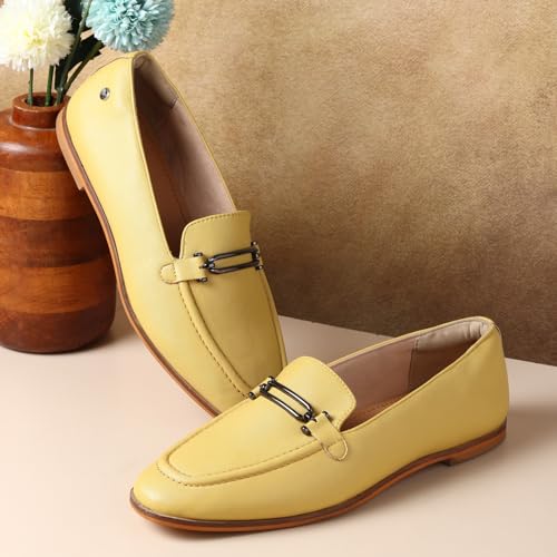 Image of YOHO Bliss Loafers for Women | Comfortable & Stylish Bellies | Fashion Moccasins with Footpharma Footbed | Slip-on for Casual & Formal Wear | 001