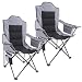 YEAUPE PRO Campingstuhl Faltbar Bequem Gepolster 2er Set, 150 KG Belastbar