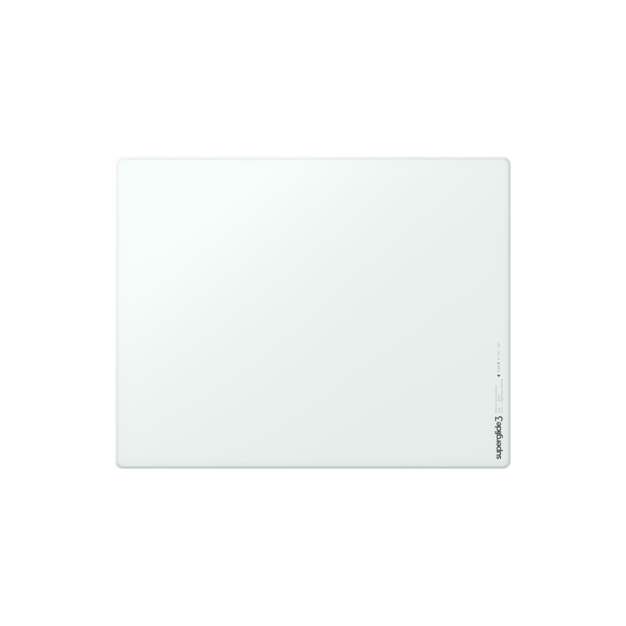 Pulsar Gaming Gears Superglide Pad v3 Tappetino Gaming vetro, M, Bianco | Speed-focused glass gaming mousepad designed for faster, smoother glide and consistent control
