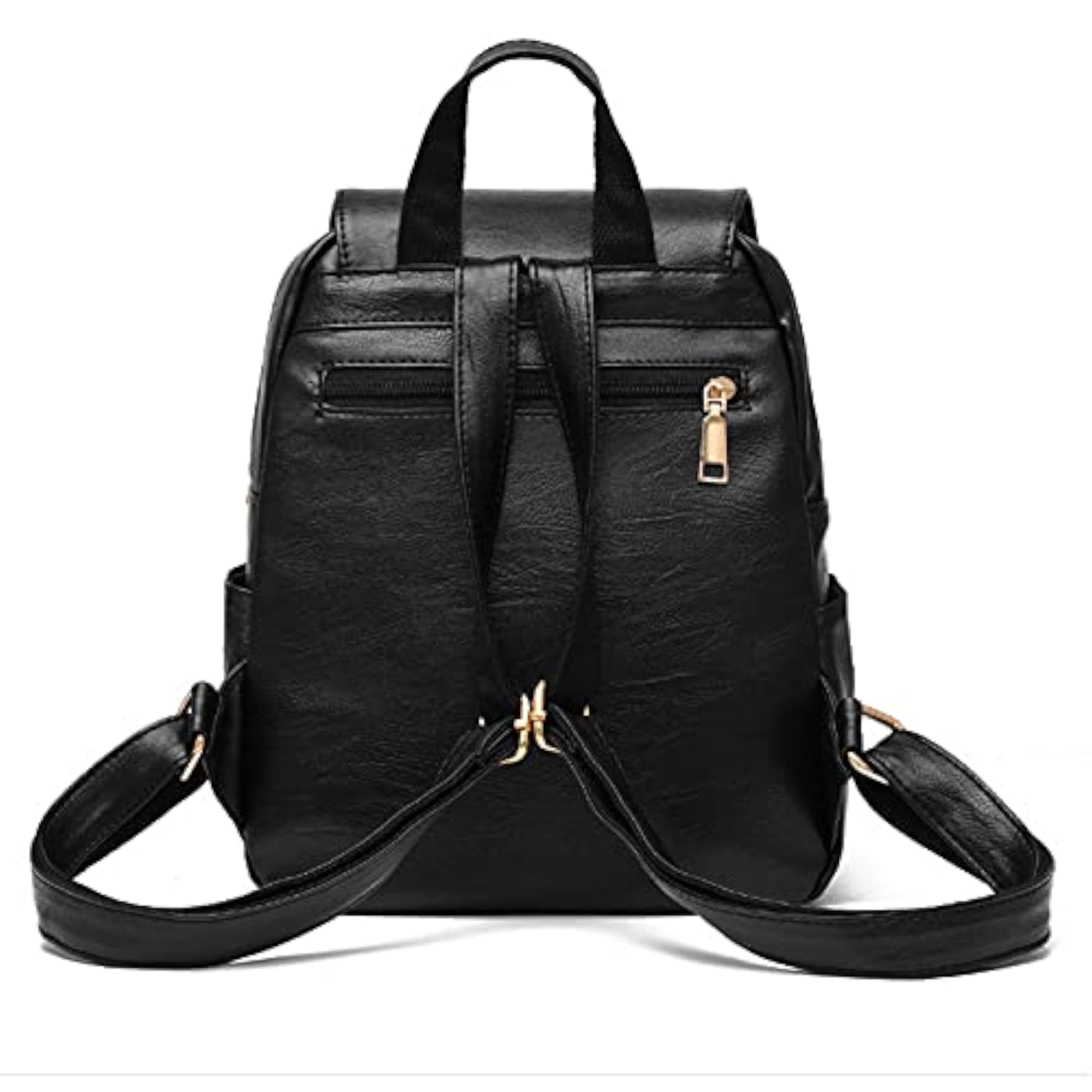 Women's Casual PU Leather Knapsack, Waterproof Anti-theft Large-capacity