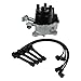 TRQ Ignition Coil Kit 2 Piece Distributor Compatible with 1994-1995 Honda Accord