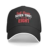 Casquette De Chasse Tomber Sept Fois, Se Relever Huit Golf Casquette Unisexe Hip Pop Casquette Classique Hip-Hop Casquette pour Homme, Running, Voyages