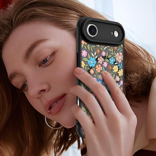 Image of KANGHAR Case Compatible with iPhone Air Flower Pattern | [Compatible with Magsafe] Cute Colorful Blooming Florals Protective Magnetic Case for Girls Women 6.5 inch