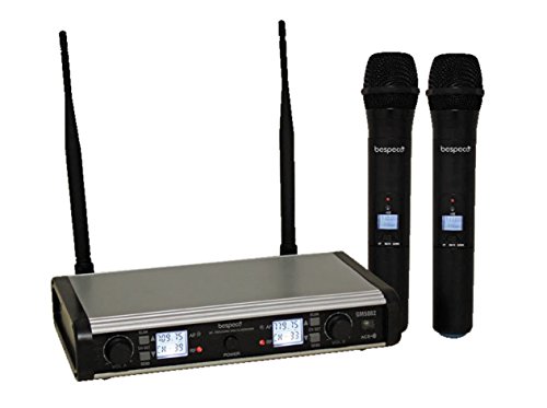 Bespeco GM9882 - Doppio radiomicrofono senza fili palmare UHF